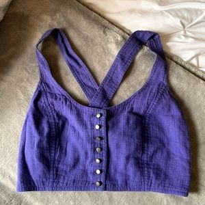 Criss-cross back crop top